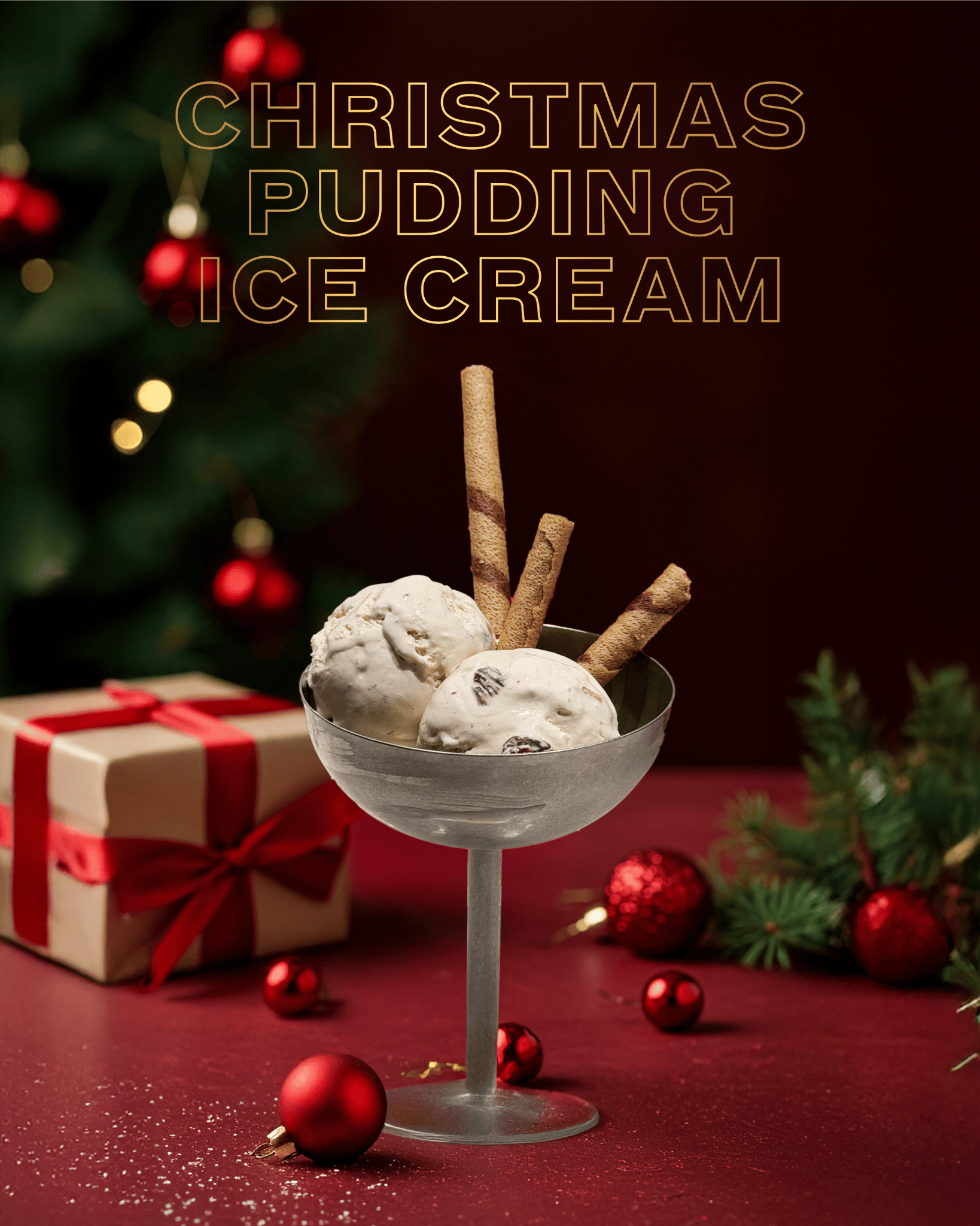 New Festive Menu Drop: Christmas Pudding Ice Cream